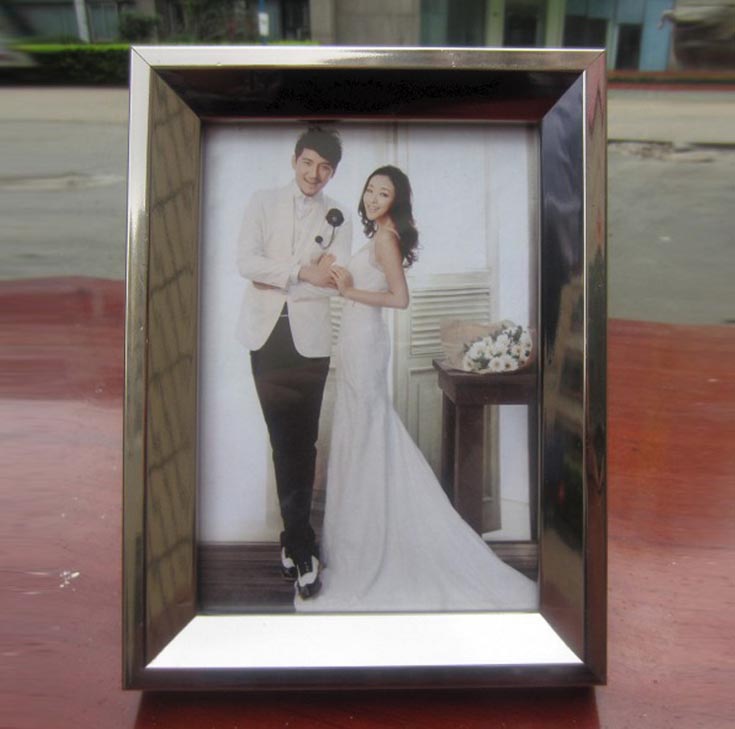 批发定制 金色/银色相框婚纱影楼摆台相框 简欧7寸8寸10寸小相框