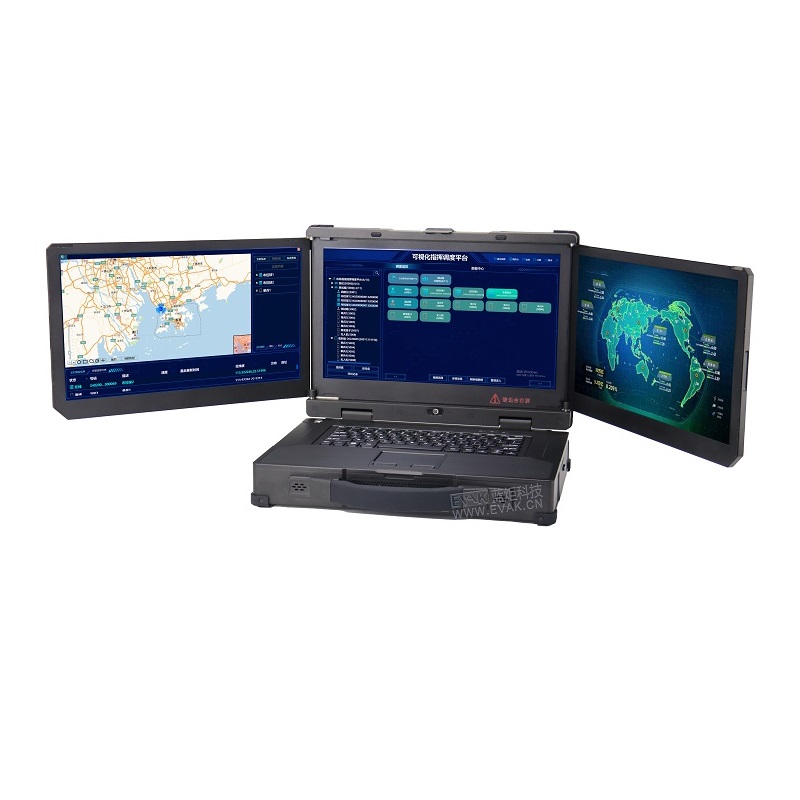 15.6寸国产化飞腾D2000三屏加固笔记本电脑移动工作站（APQ-5000F）