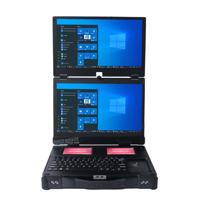 15.6寸双屏加固笔记本电脑移动工作站（APQ-500U）