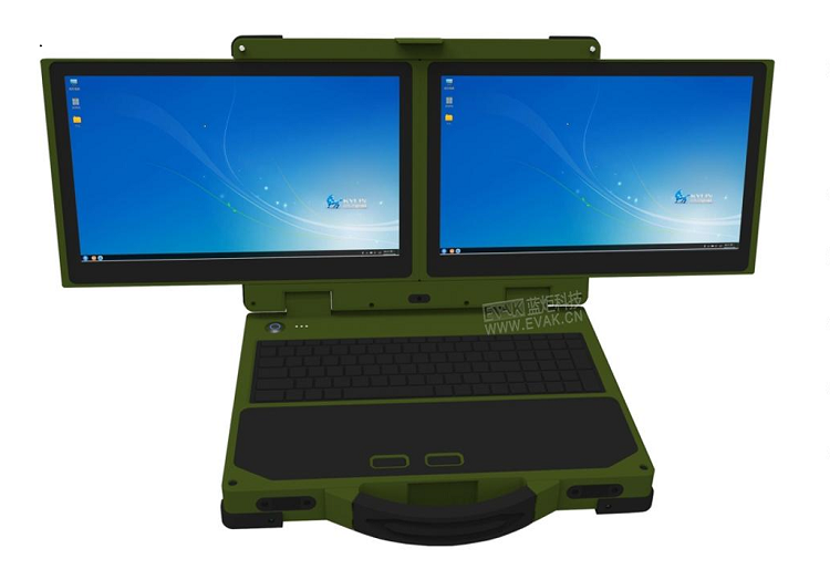 15.6寸军用双屏全加固笔记本三防IP65（APQ-R800F）