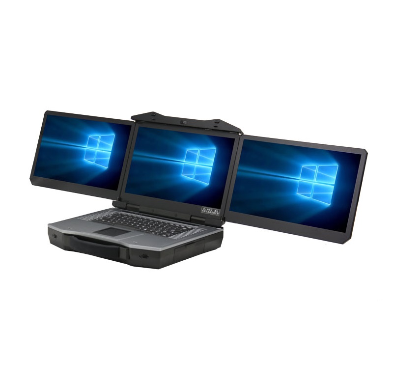 13.3寸便携式三屏农业植保林业气象环境监测无人机地面控制站（APQ-3000）