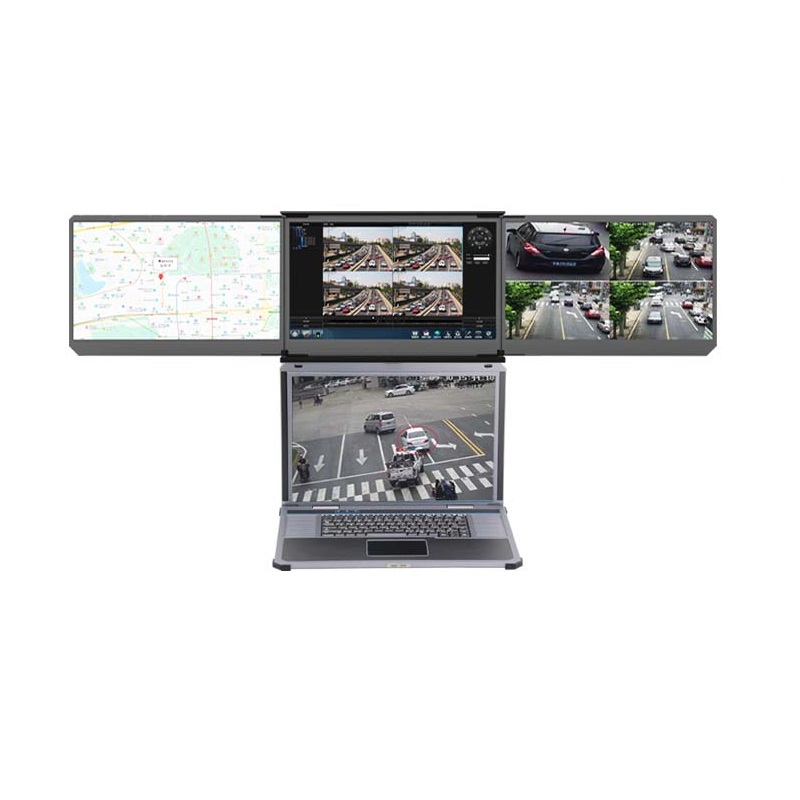 17.3寸便携式四屏无人机/无人船/无人车地面工作站（APQ-850-4）