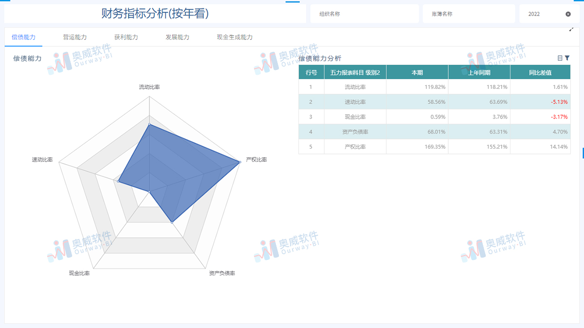 奥威-金蝶BI数据分析