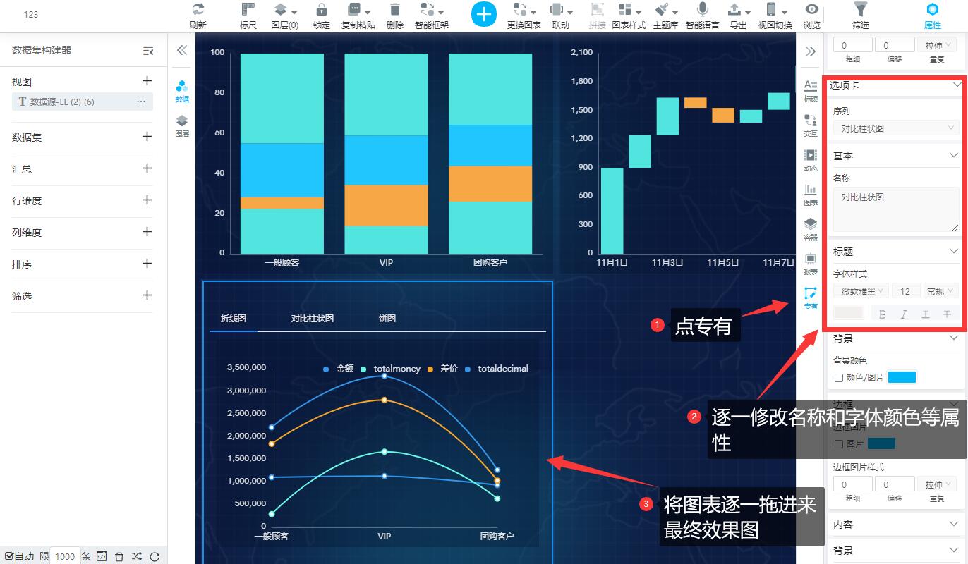 奥威BI数据可视化报表