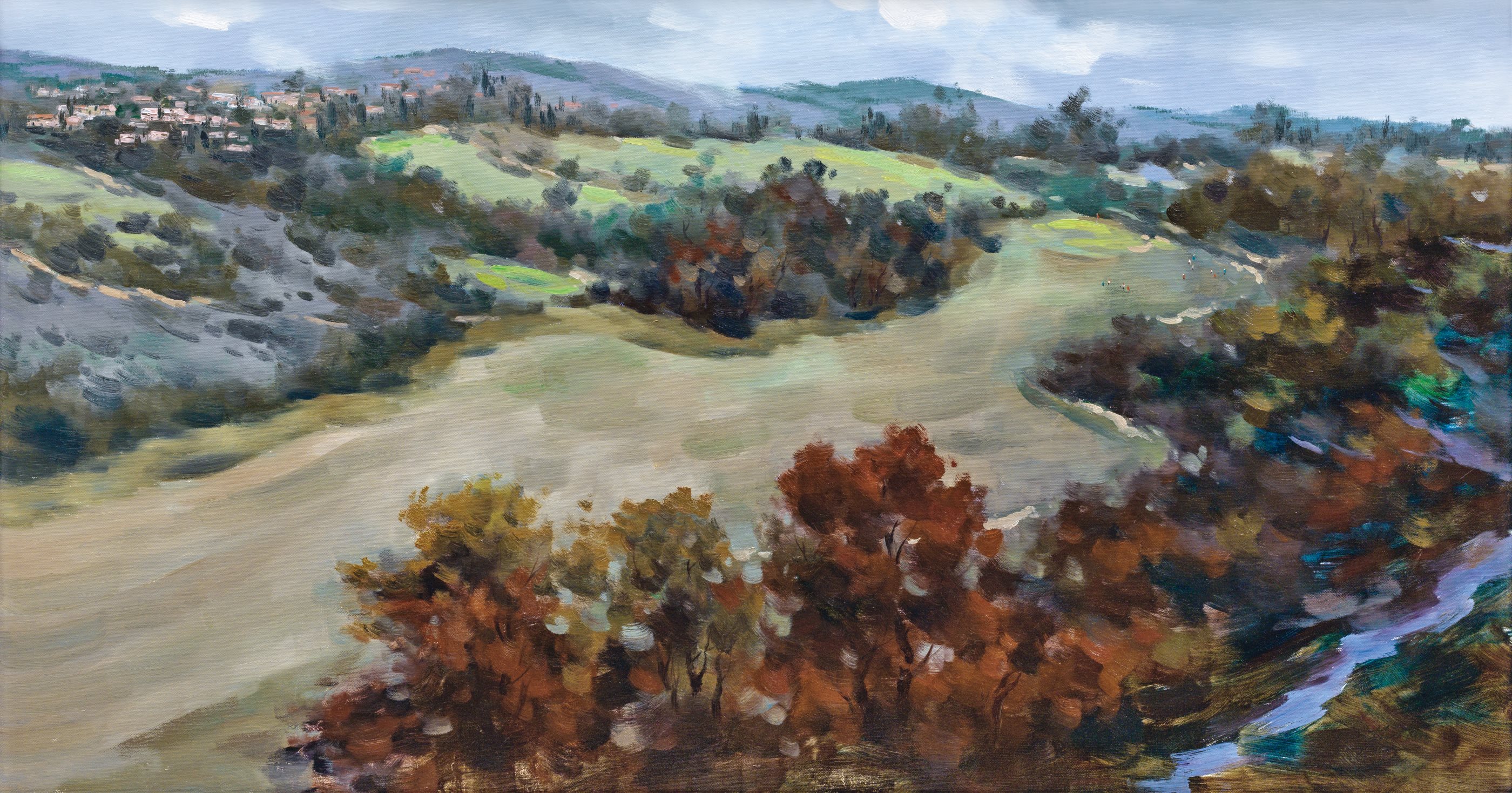 Pelican Hill Golf Course   150cm×80cm   Oil on canvas   2021.9