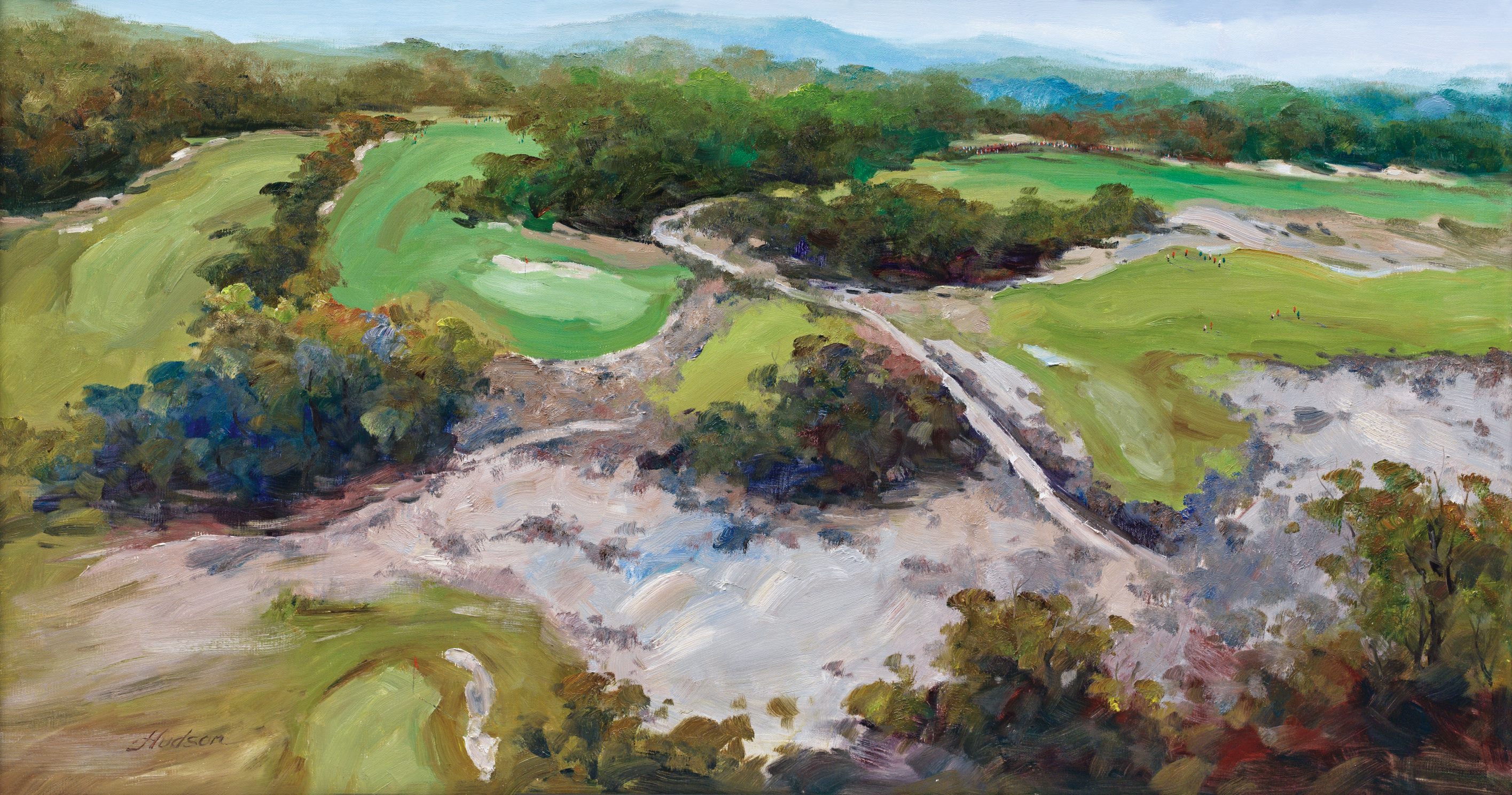 Shining Bunkers and Fairways (Cypress Point Club)   150cm×80cm   Oil on canvas   2021.3