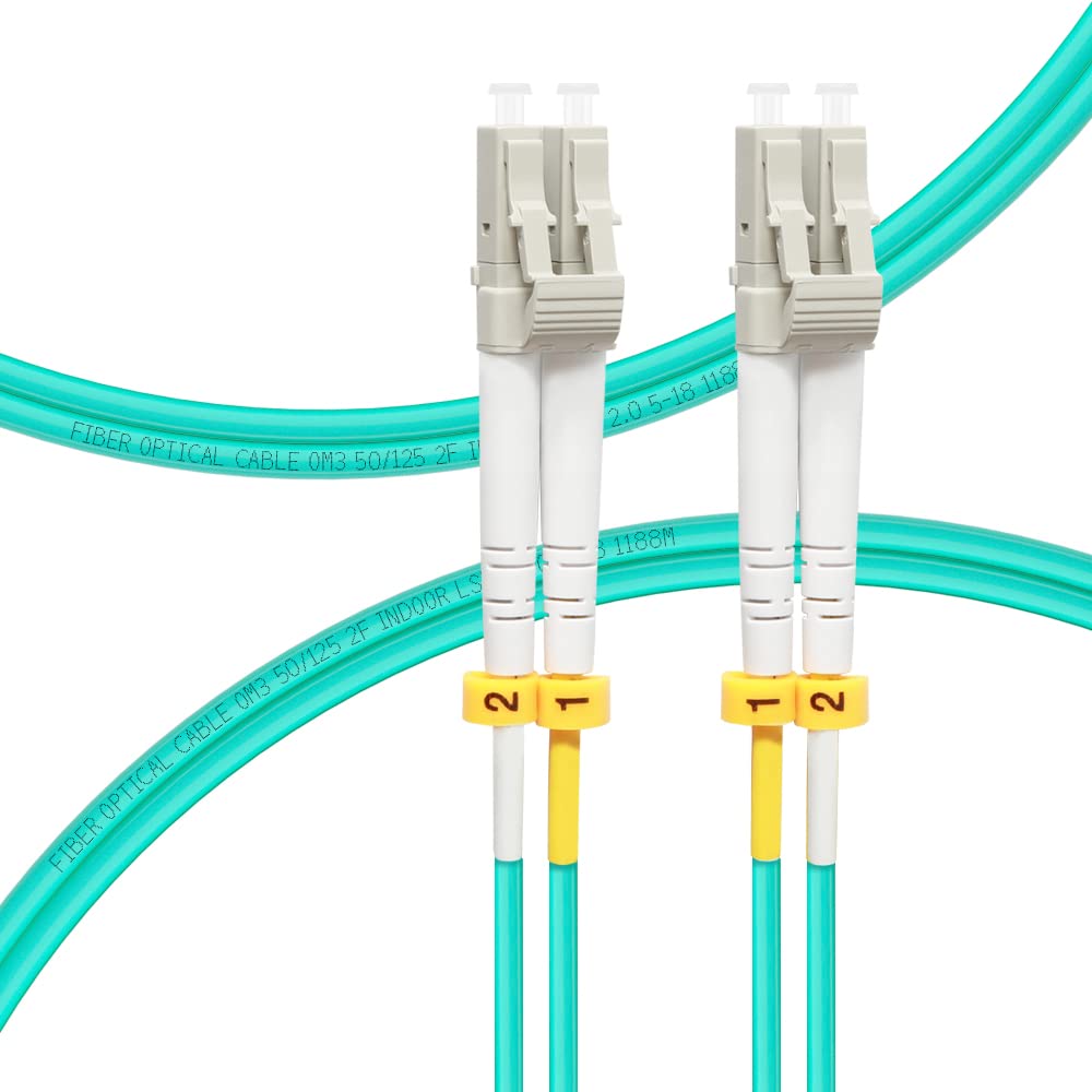 LC to LC Fiber Optic Cable Cord LSZH 10GB Multimode Duplex 50/125um