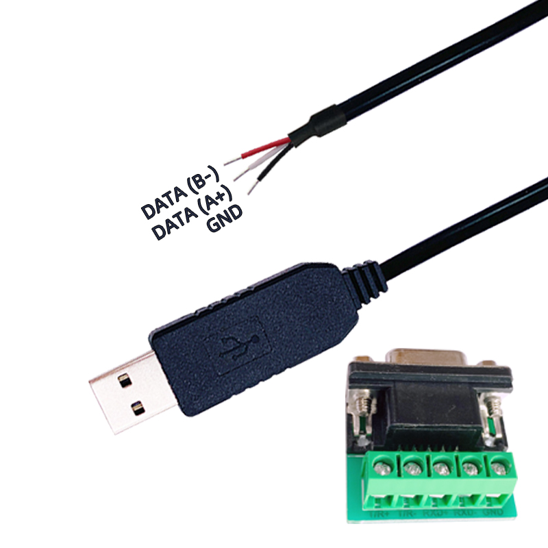 USB to RS485 Serial Port Converter Adapter Cable 3Pin Wire End