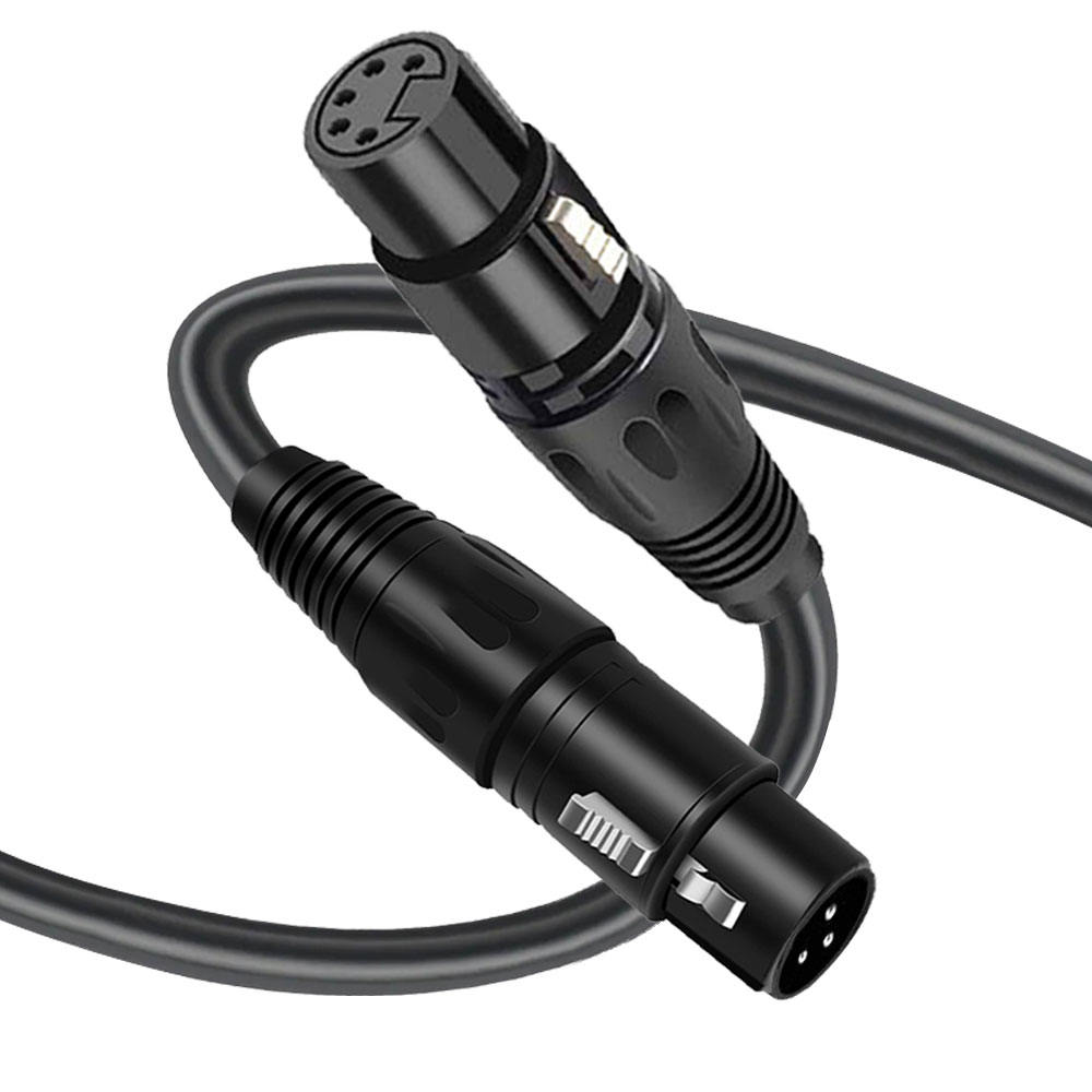 3pin to 5pin Xlr Mic Audio Cable 3 Pin Male XLR to 5 Pin Female XLR DMX Turnaround Cable
