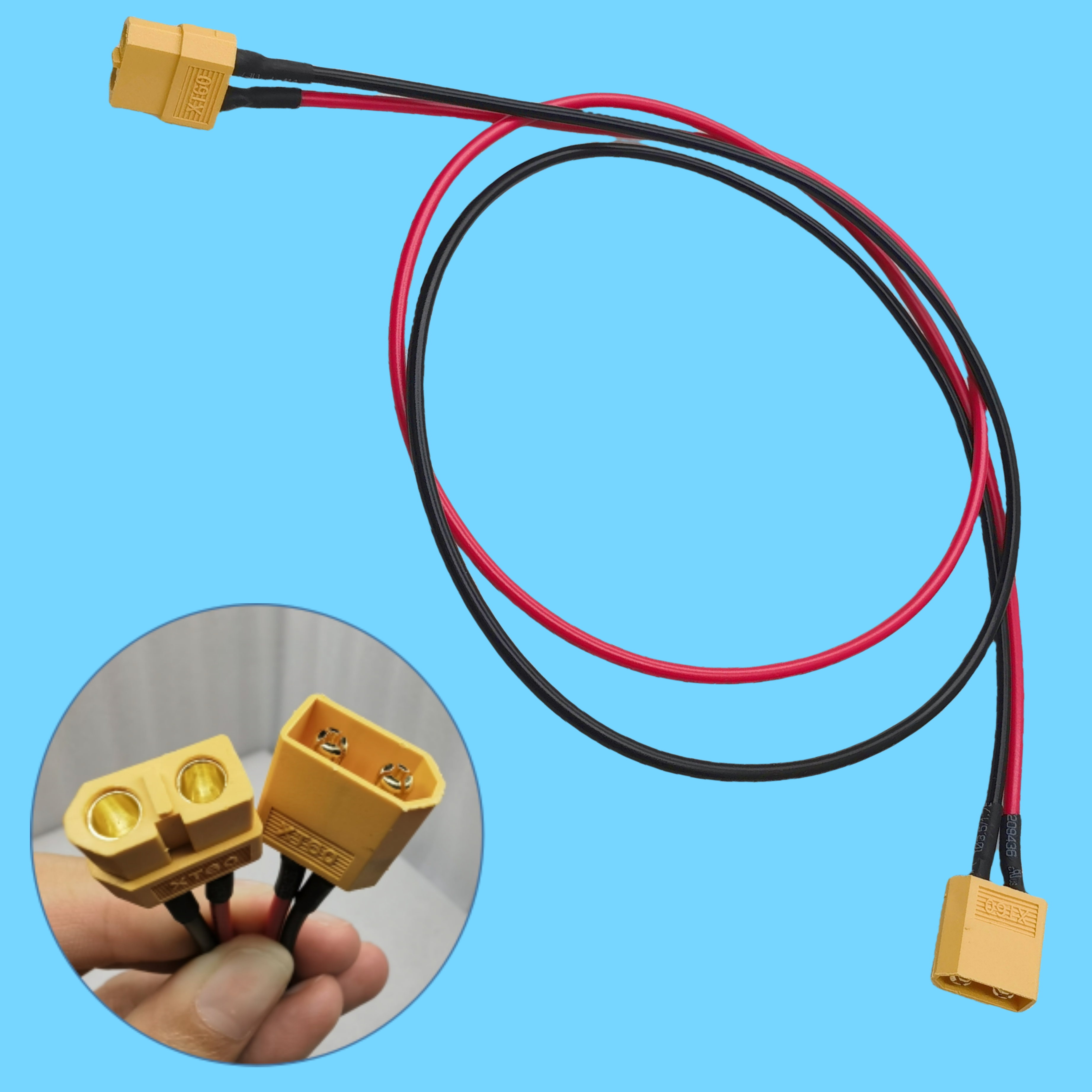 OEM Amass XT30/XT60/XT90 Female-Male Cable Extension – JST Futaba Splitter Battery Harness