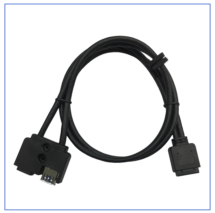 USB 3.0 computer chassis panel data cable IDC 20P female to 3.0 female Type C female screw hole connection cable