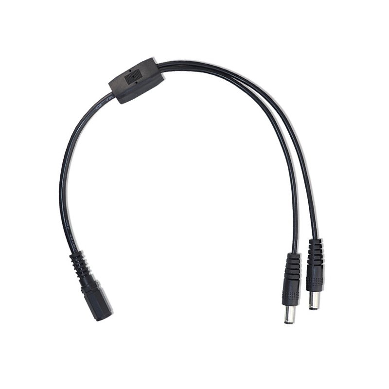 DC5.5*2.1 male to dual male Y splitter cable