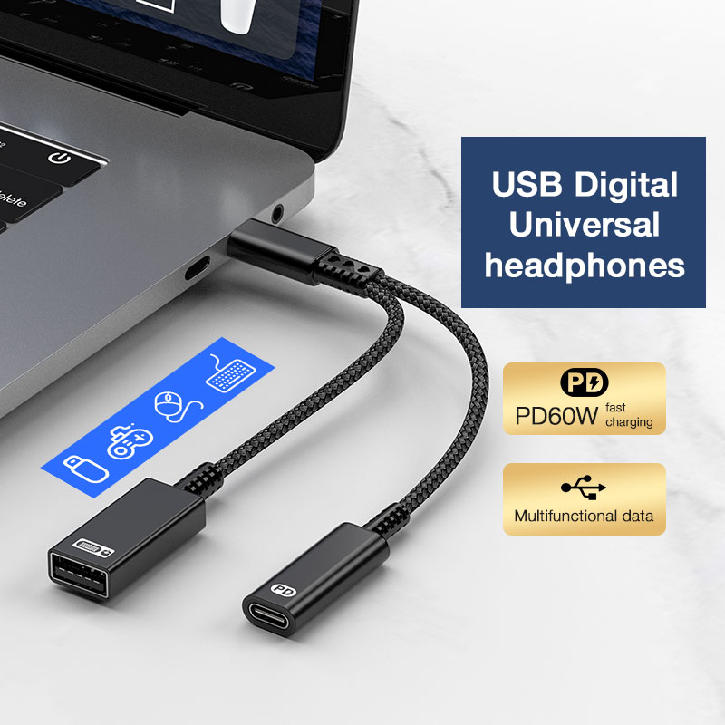 USB C to USB OTG Adapter and Charger Cable