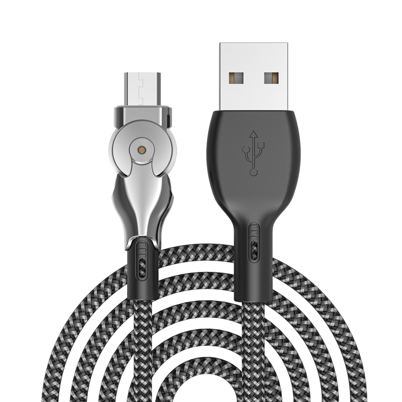 180 Degree Rotataing Micro USB Cable 3A