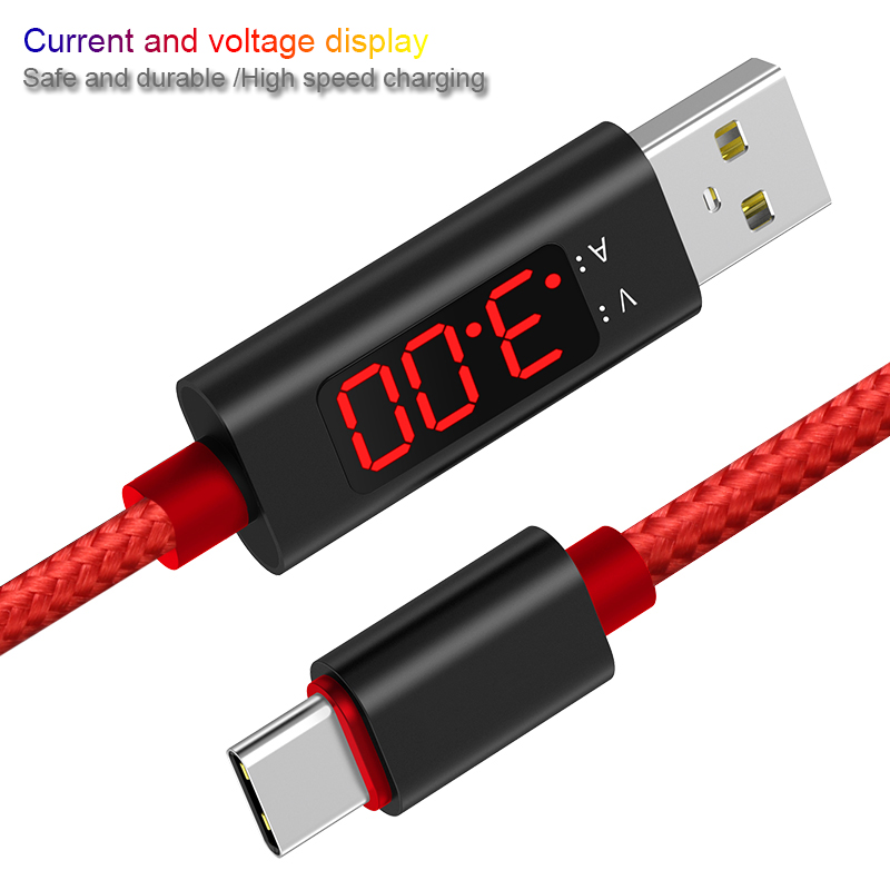 Type C USB Cable usb-c fast charging data cable nylon braided universal line for mobile phone devices