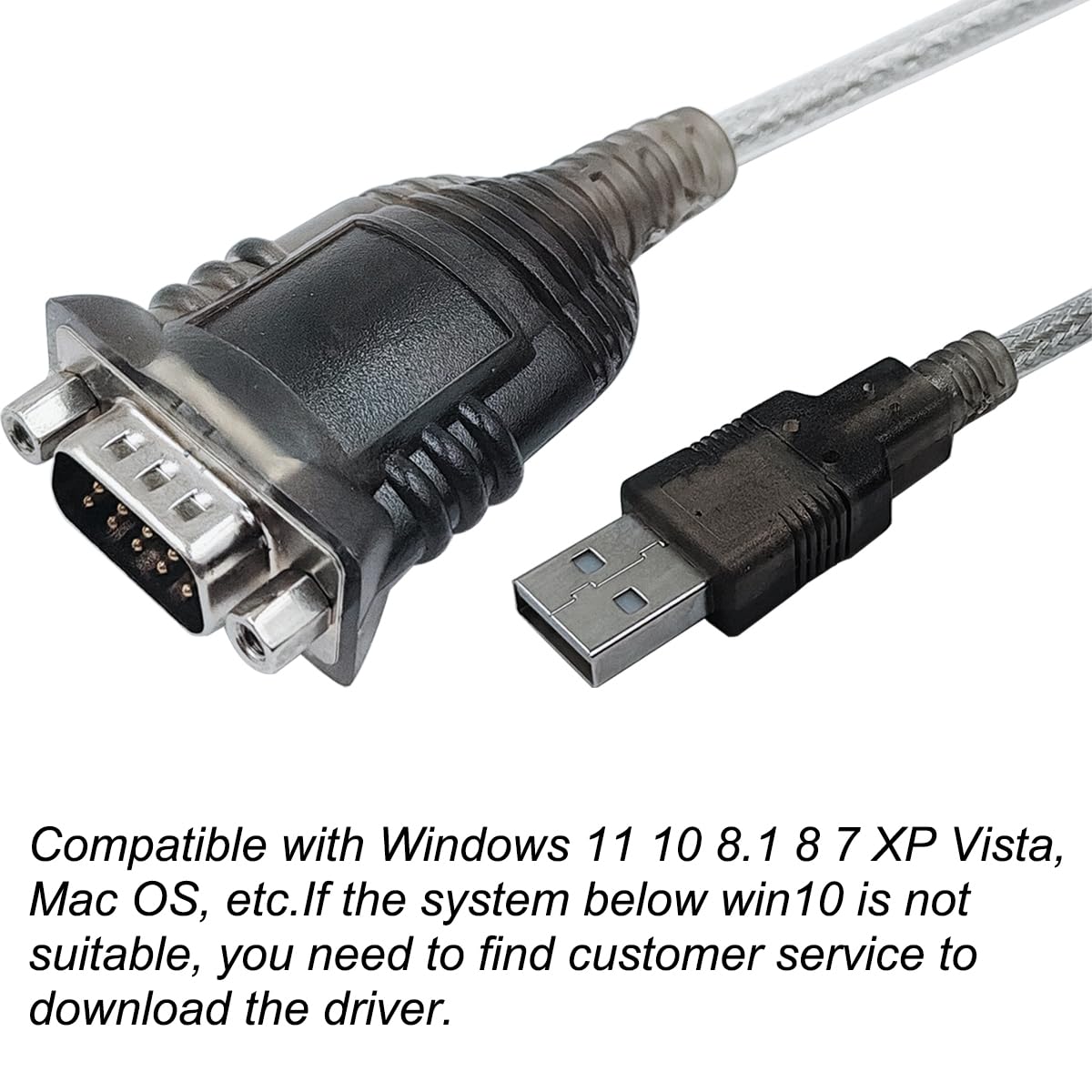 USB 2.0 to Serial DB9 RS232 Conversion Cable Serial to USB Adapter DB9 Male 9 Pin with PL2303 and PL3243 Chipset