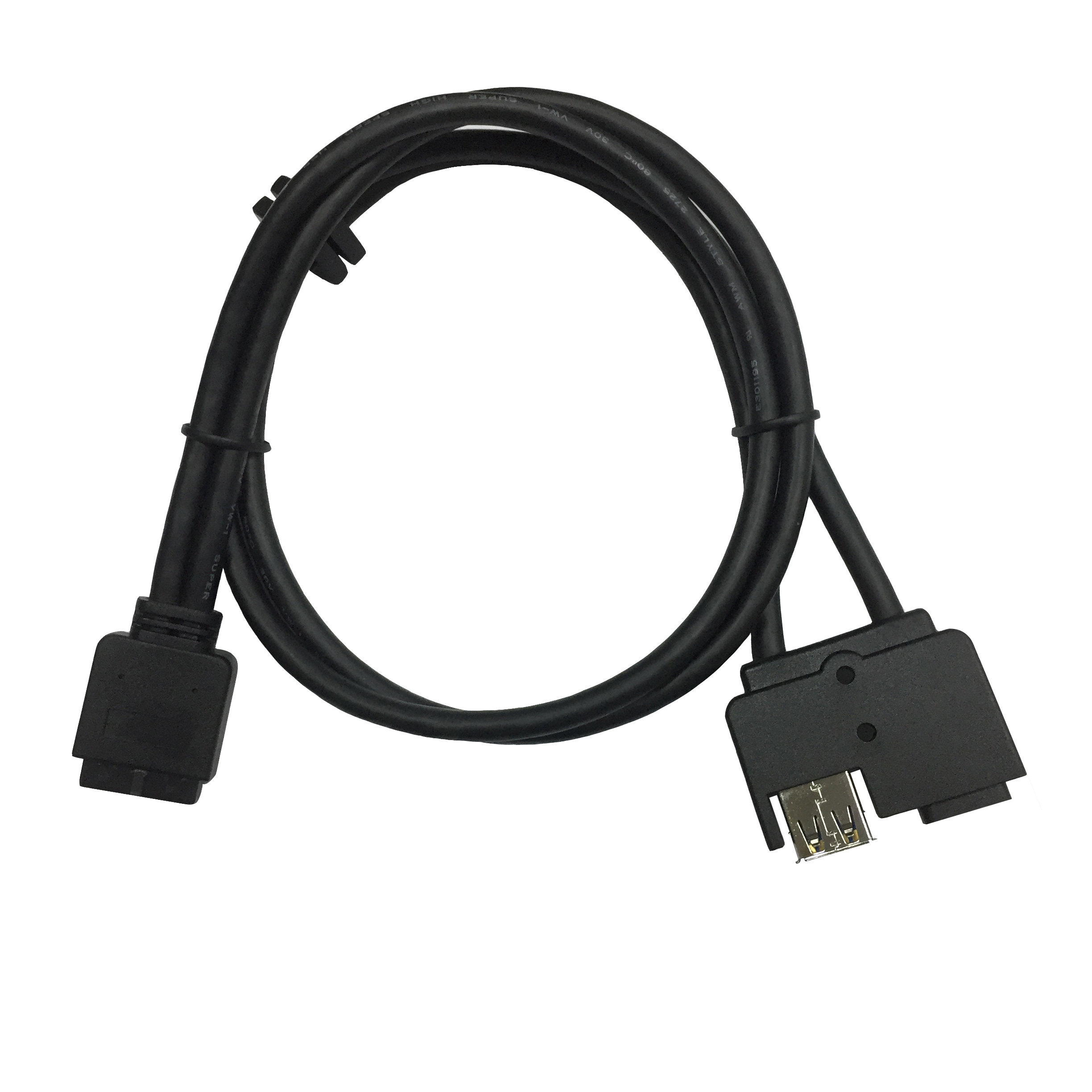 Dual USB 3.0 A Female to Motherboard 20pin Control Panel Cable with screw 50cm