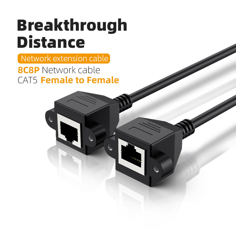 RJ45 Female to Female Cable cat 5 patch cord Ethernet extension Cable