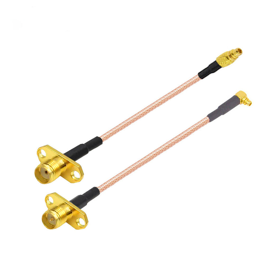 Mmcx to Sma Female 2 Hole Flange Panel Mount lmr cable RG316 Pigtail FPV Antenna Extension Cable