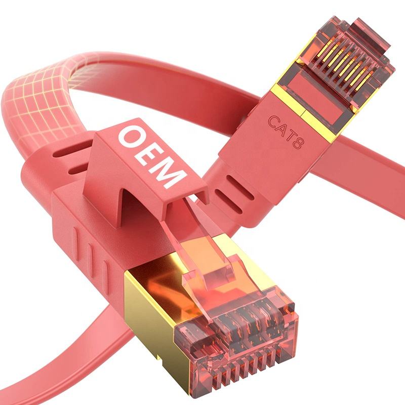 High Speed Utp Jr45 Cat 8 Connectors Copper Lan Braided Ethernet Cable