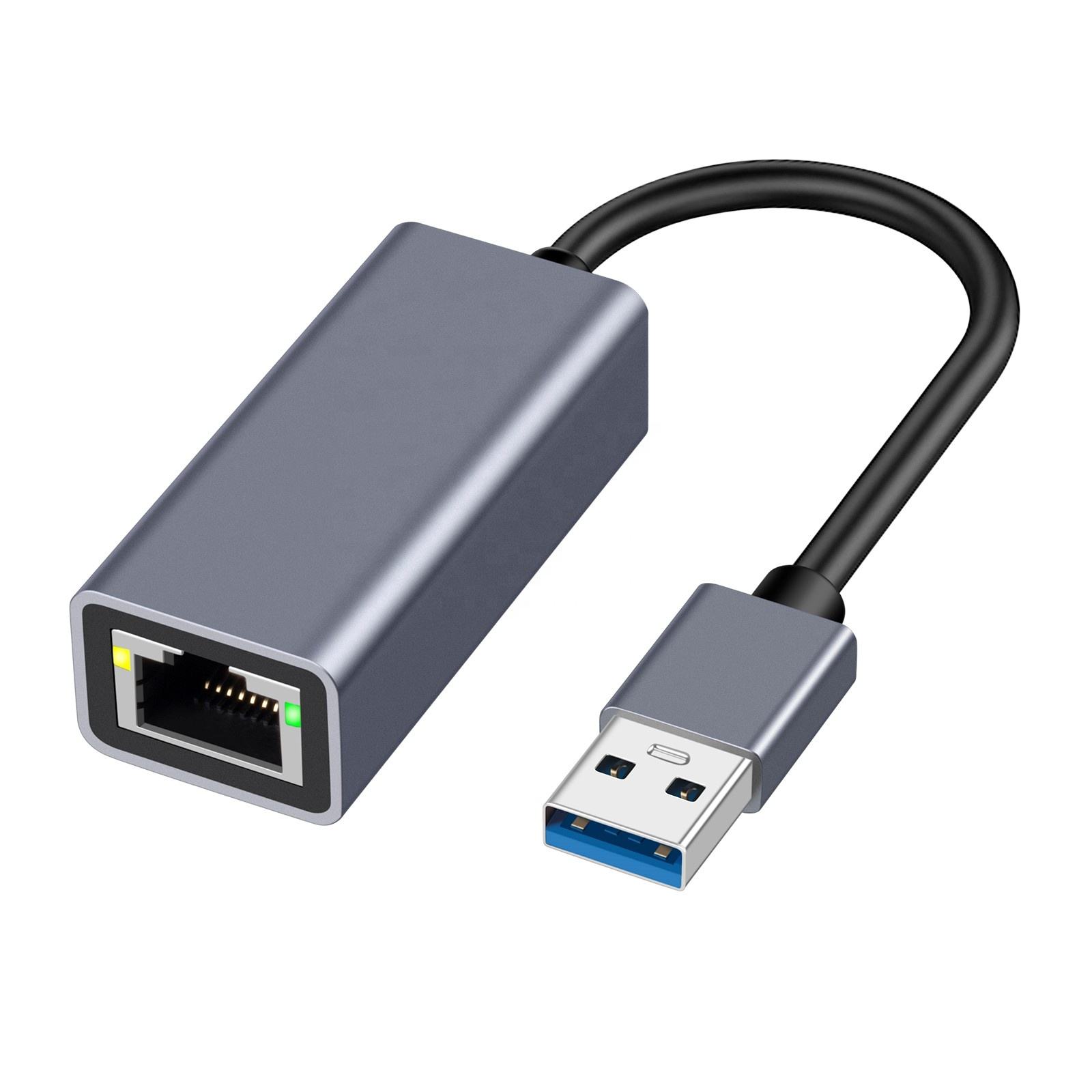 USB to RJ45 Ethernet Adapter 10/100/1000Mbps Aluminum Alloy USB C 3.0 to Ethernet Lan Adapter Converter