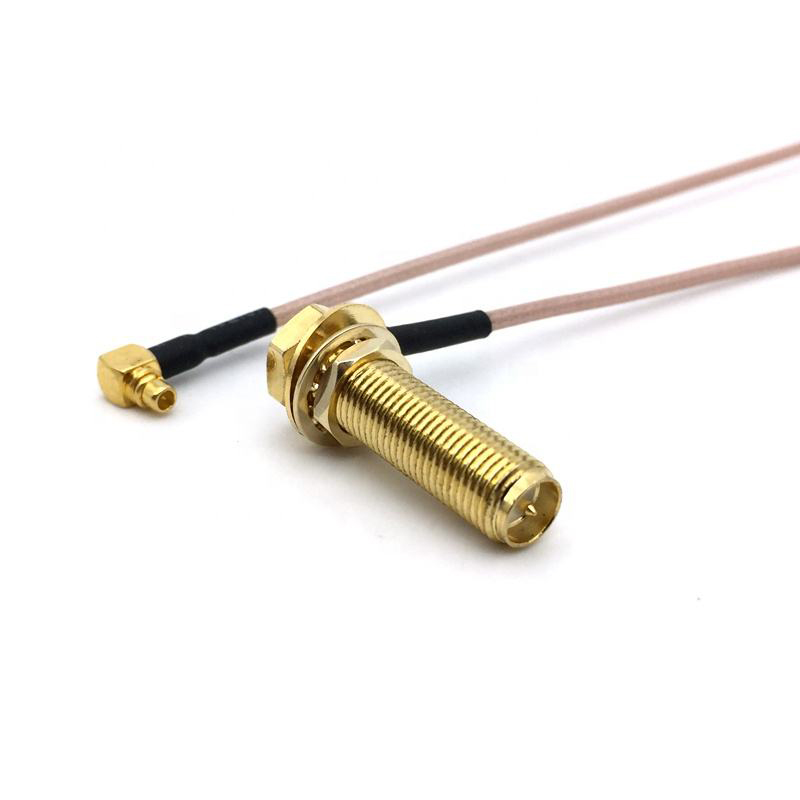 Long Thread SMA Female to MMCX Male connector RG178 Pigtail Cable 22cm Long