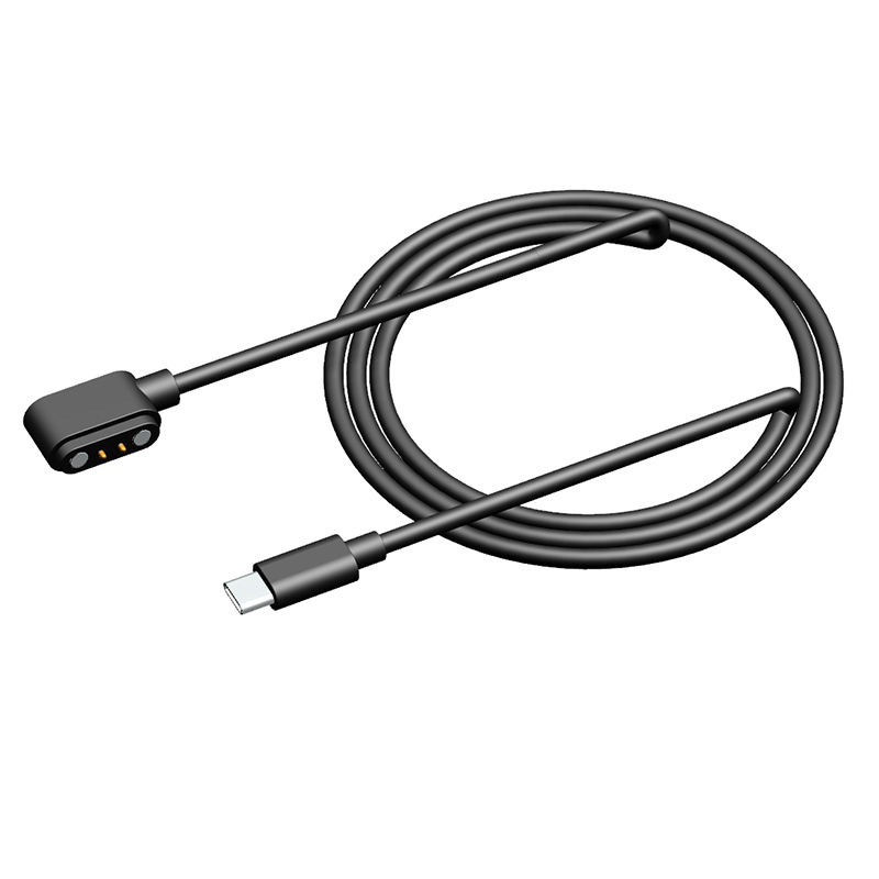 Customized USB Type C magnetic pogo pin charger 4.0mm 2pin Charging Cable Cord for Smart Watch