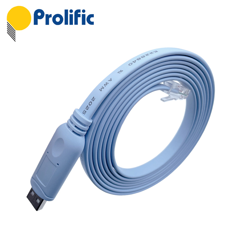 PL2303 RS232 USB to RJ45 Rollover Console Cable