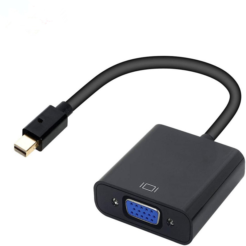 For MacBook Air Pro iMac Mac Mini Thunderbolt Mini DisplayPort Display Port Mini DP To VGA Cable Adapter 1080P for HDTV Monitor