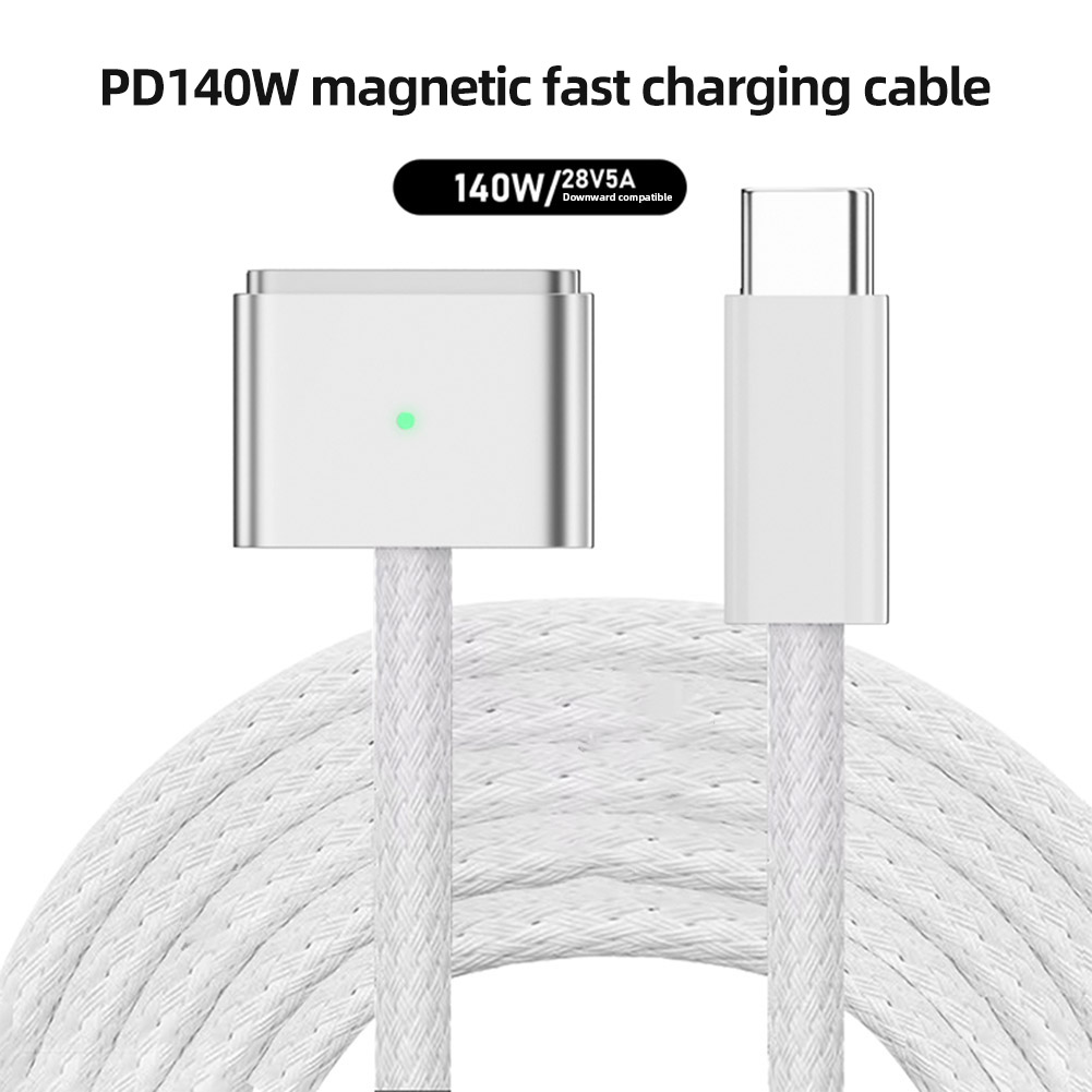 PD100W USB C Magnetic Charging Cable Type-C Male To Magsafe 1/2 Quick Charging Cable