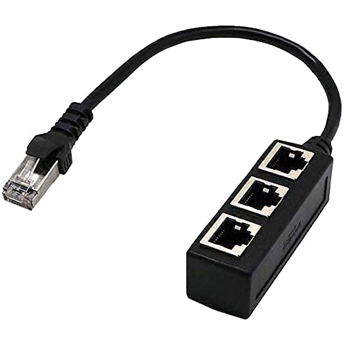 RJ45 1 Male to 2 Female LAN Ethernet Splitter Adapter Cable