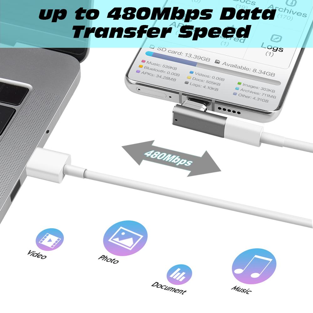 9PINS Magnetic USB type C Adapter PD87W Fast Charging
