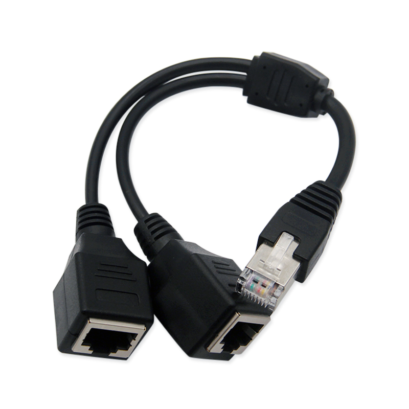 RJ45 Network 1 to 2 Port Ethernet Adapter Splitter