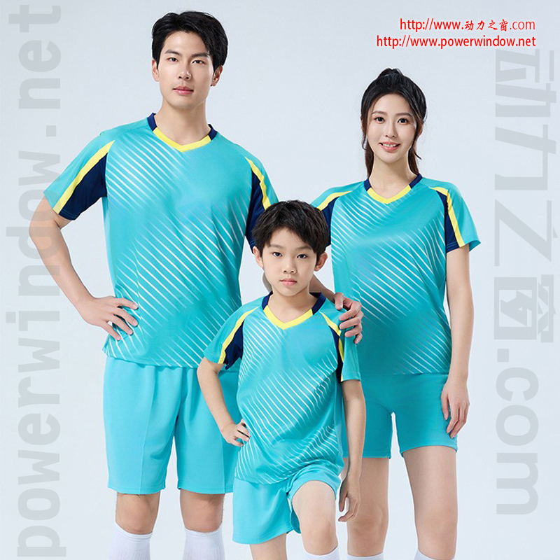 动力之窗2025新款时尚速干球衣儿童足球服男女跑步健身综合训练服透气短袖运动套装乒羽服定制羽毛球服乒乓球服队服比赛服团体服印字印号企业LOGO