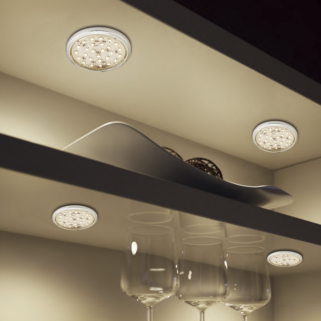 12V Round Ultra Thin LED Under Cabinet Light 2138