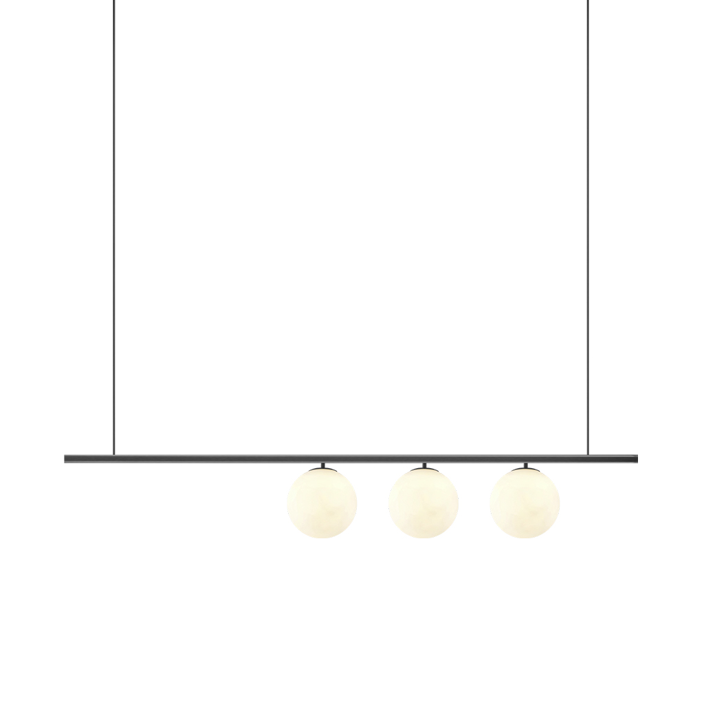 Modern Milk White Glass Pendant Lamp 3 Globe G9 Pendant Lights for Dinning Table 2263