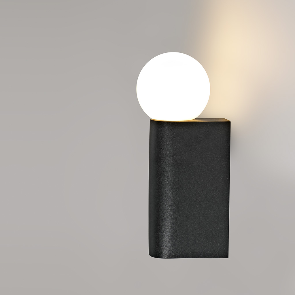 IP44 Whole Delicate Small Round Glass Shape LED Wall Lamp 2521