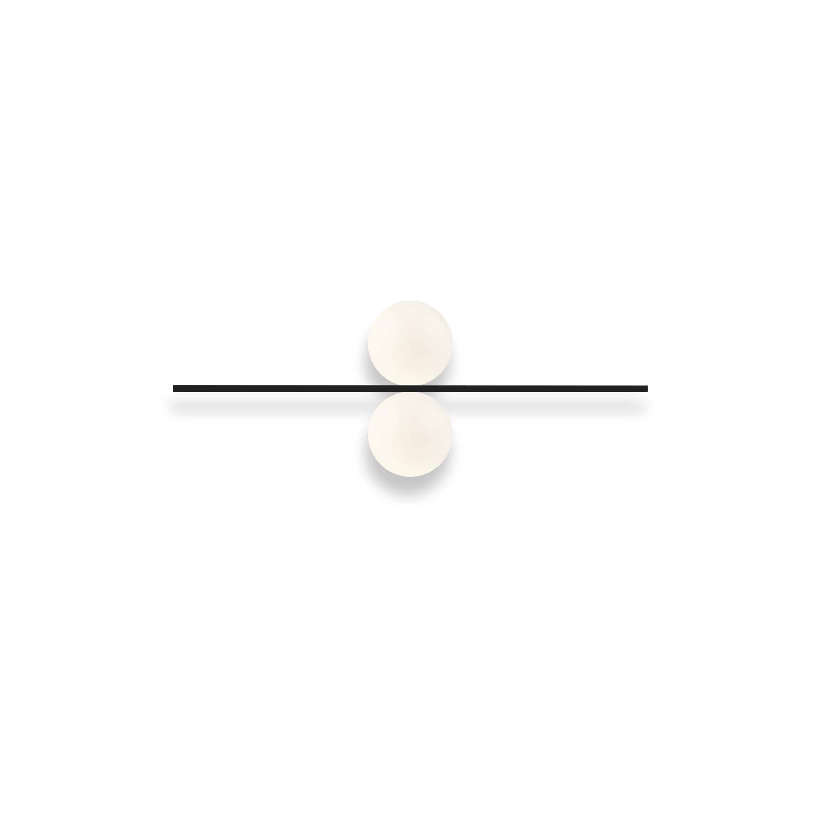 IP44 Double Milky White Blown Glass Shade LED Wall Lamp 2590