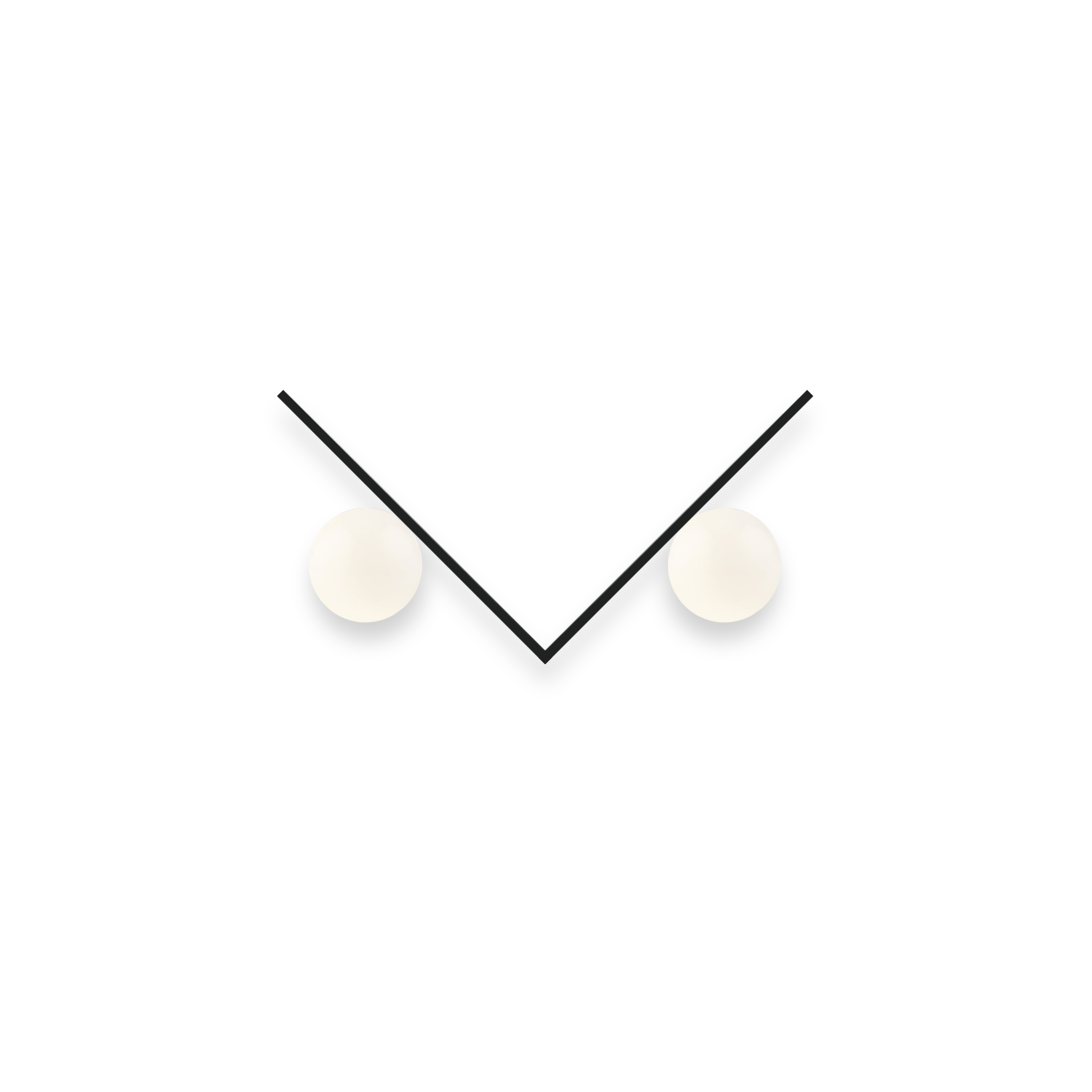 Creative V-Shaped Double Round Glass Shade LED Wall Lamp 2592