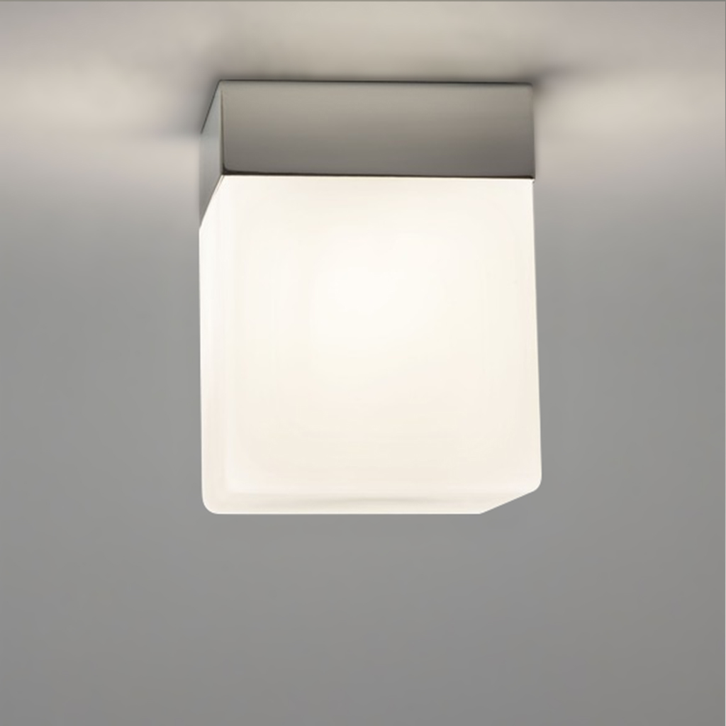 IP44 Square Glass Lampshade LED Bathroom Wall Lamp Indoor Decor Ceiling Lamp 6356