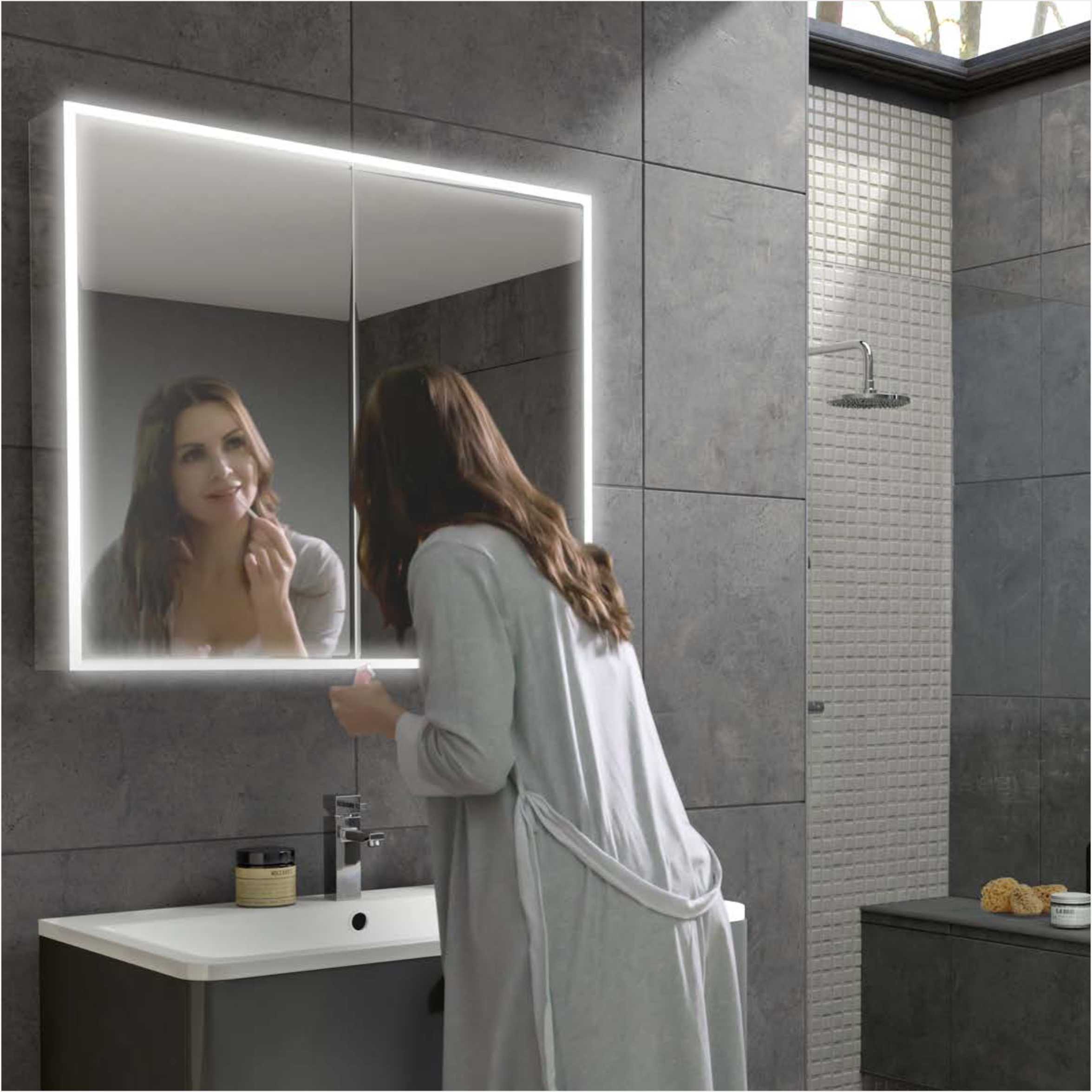 Rectangle Shape LED Illuminated Bathroom Mirror 6696