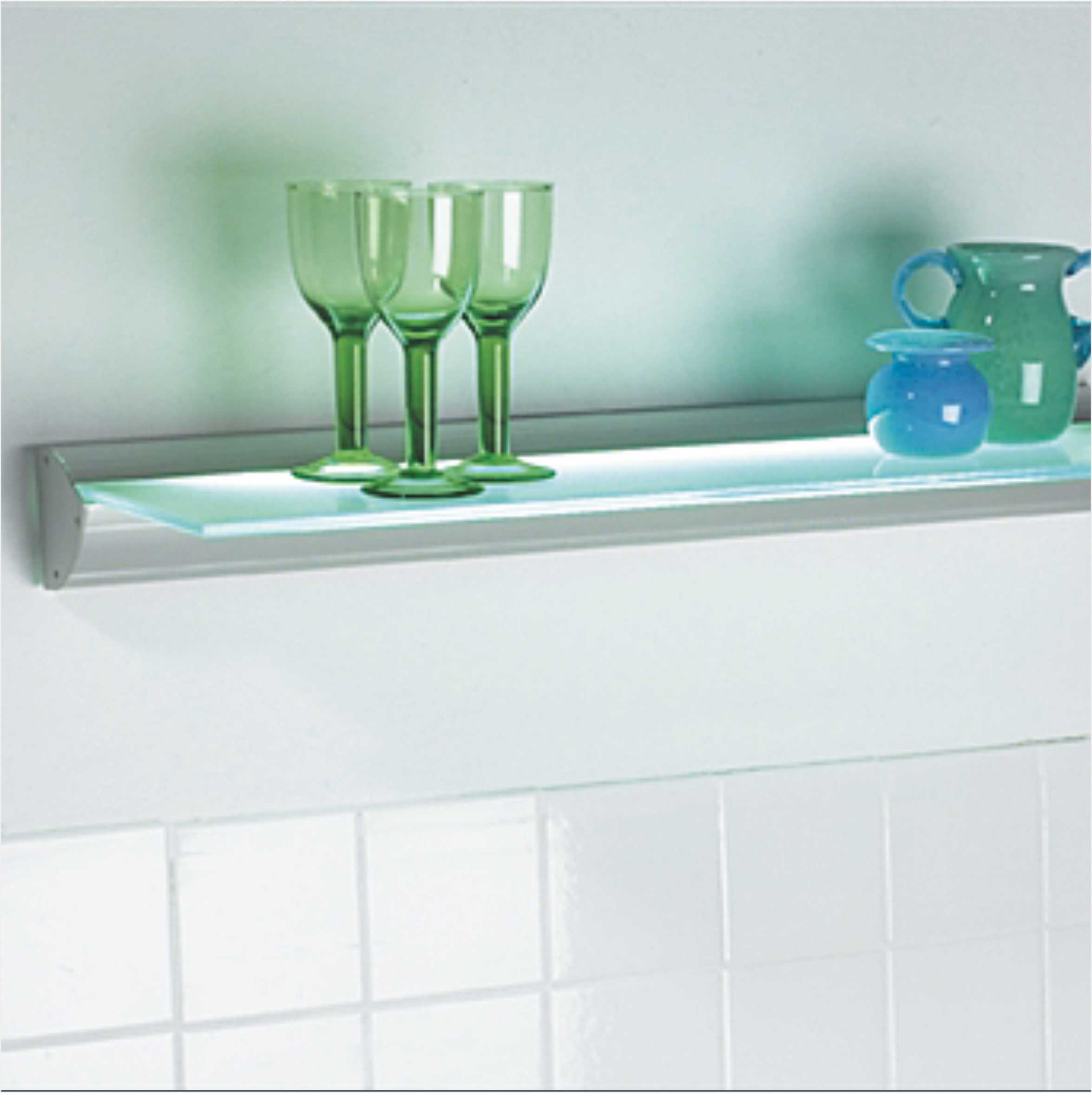 Aluminum Material Illuminated LED Glass Shelf Light 6796