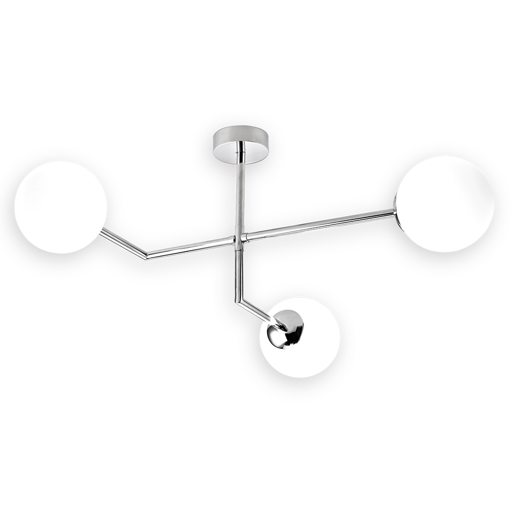 Round Egg Shaped Bathroom 3 Lamp LED Ceiling Lights 6825