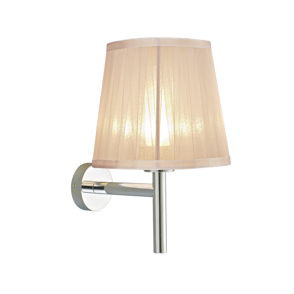 230V IP44 Fabric Shade Hotel Bathroom Wall Light 6860