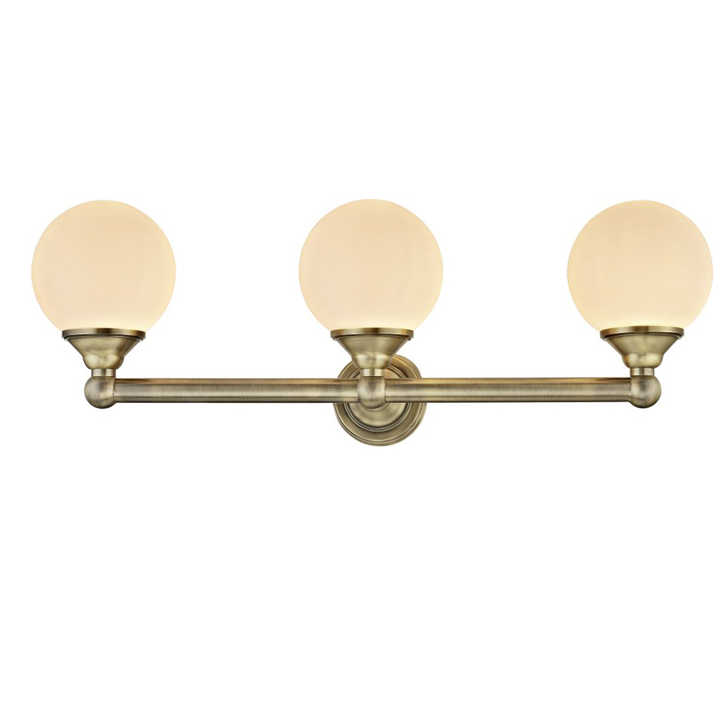 Modern Look Three Heads Round Glass Lampshade G9 LED Bathroom Wall Light 6863