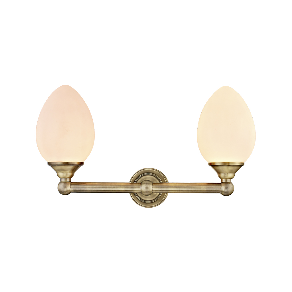 CE Approved Two Heads Chrome Bathroom Fixture Wall Light With Drop Glass Lampshade 6869