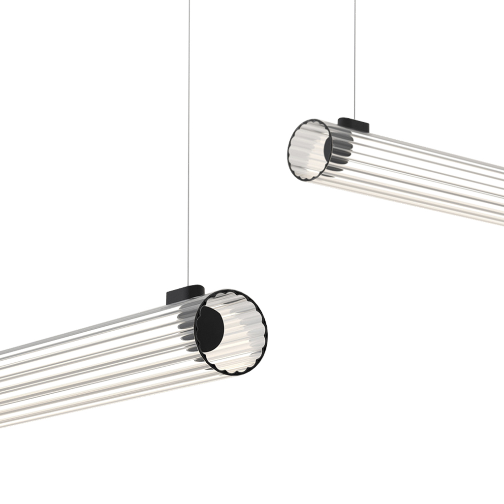 Luxury Glass Shade Linear LED Pendant Light For Home Hotel Office Interior Decor 6892