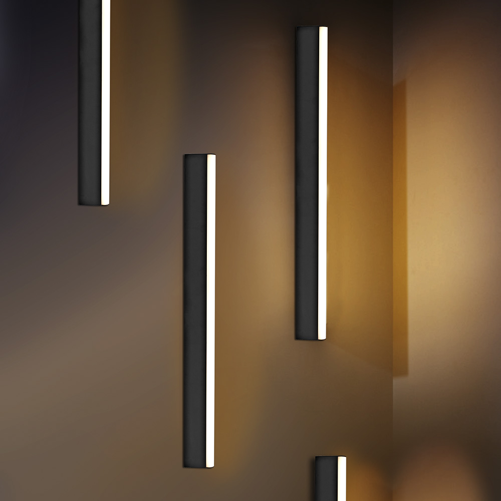 Matt Black Aluminium IP44 Bathroom Wall Lamp For Home Hotel 6989