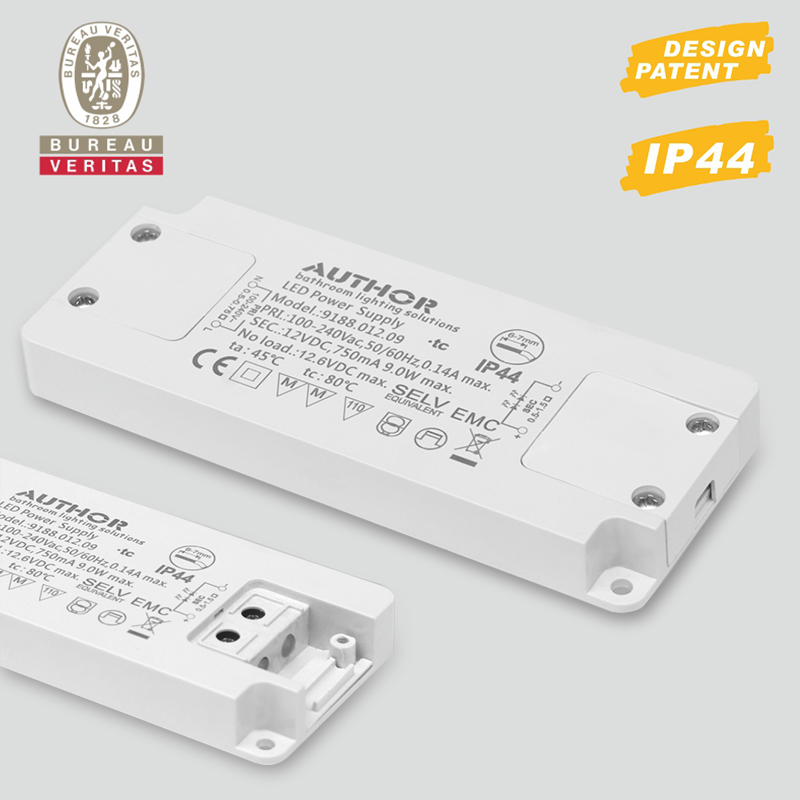 IP44 waterproof 13mm thickness super slim LED driver, LED power supply 9188