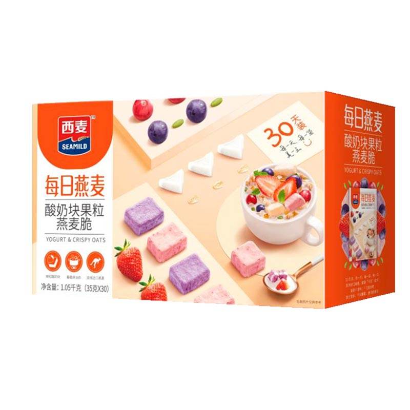 西麦每日燕麦-酸奶块果粒燕麦脆礼盒1050g